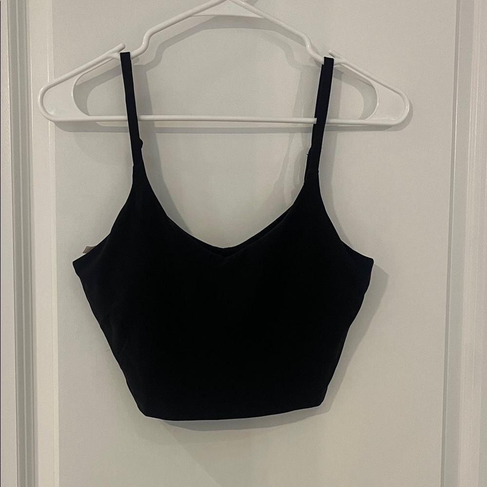 Athleta Black V-Neck Cropped Camisole